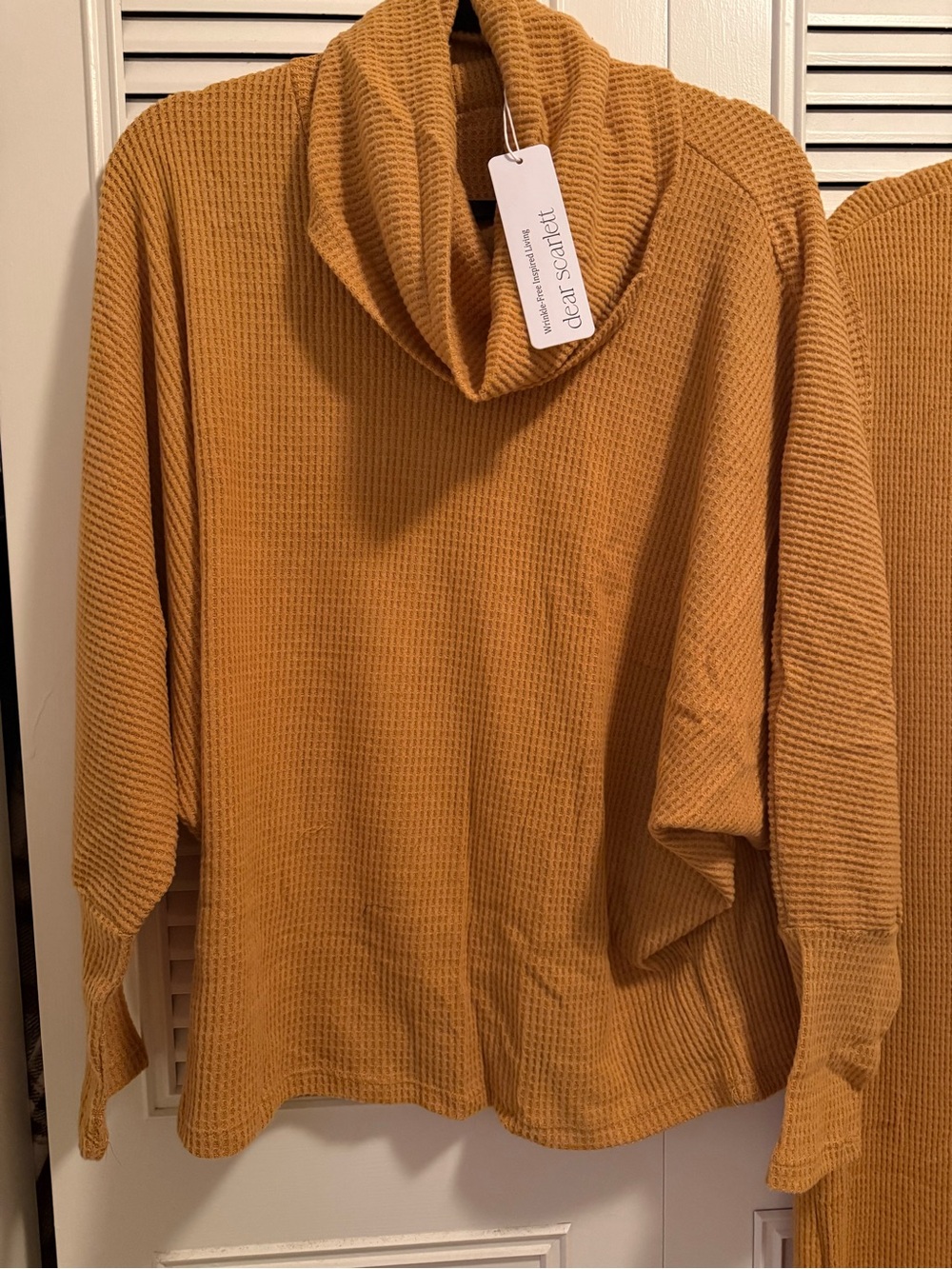 Sleeveless Midi Knit Dress in Mustard by Dear Starlett - Picture 3 of 3